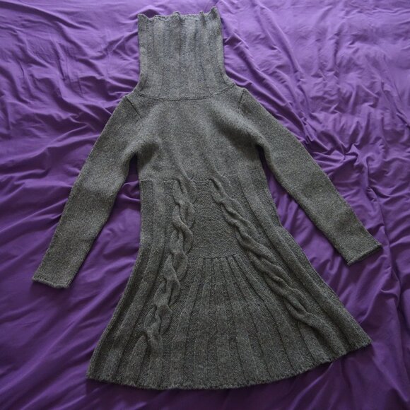 Max Studio A908859 40% Wool/30% Acrylic/30% Nylon Cut 31633 Size M Grey Dress - Picture 1 of 9